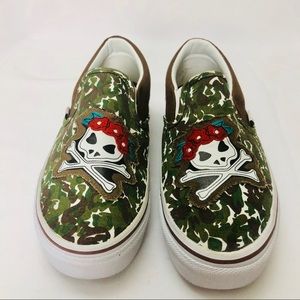 skechers camo slip ons